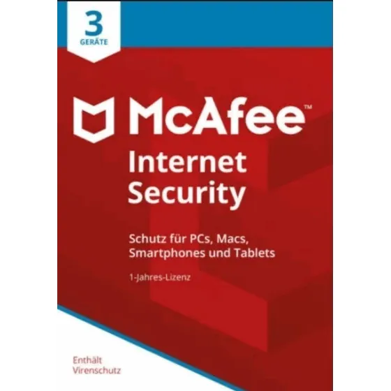 Antivirus Mcafee Internet Security 3 Dispositivos 1 Año