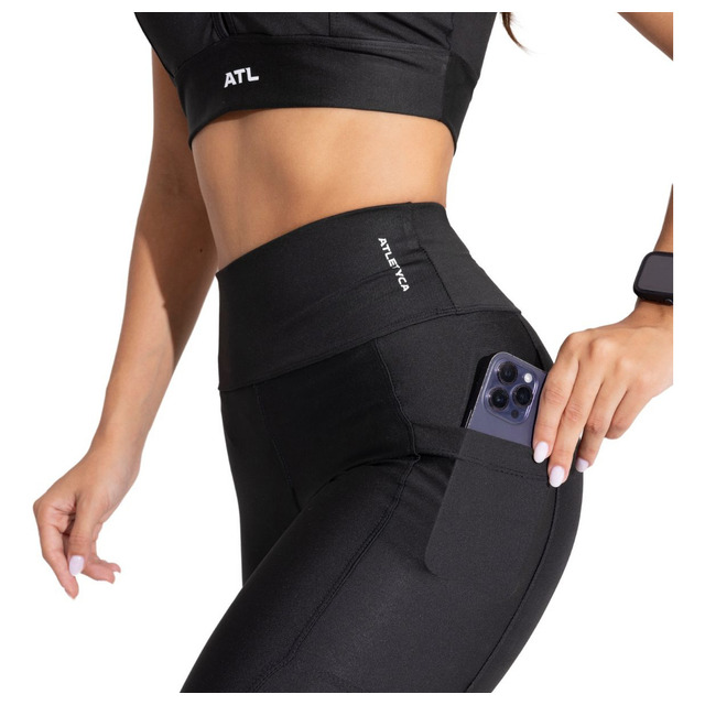 Calça Legging Com Bolso Lateral Fitness Feminino Atletyca Calça Legging Com Bolso Lateral Fitness Feminino Atletyca
