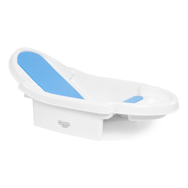 Banheira Dobrável Fold Up Cosco Kids Azul E Branca, Anatômica, Compacta, Com Saboneteira E... Banheira Dobrável Fold Up Cosco Kids Azul E Branca, Anatômica, Compacta, Com Saboneteira E...