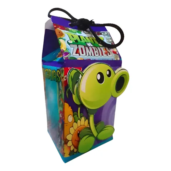 Cajitas Milk Box Plantas Vs Zombies Para Fiestas - 10 Pzs