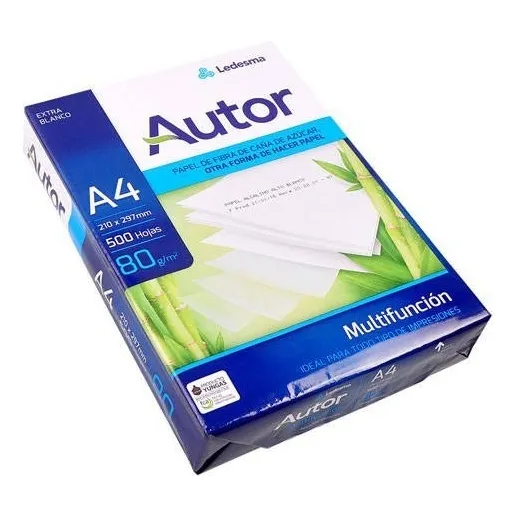 RESMA LEDESMA AUTOR MULTIFUNCIÓN - A4, 80 G/M2, 500 HOJAS COLOR BLANCO