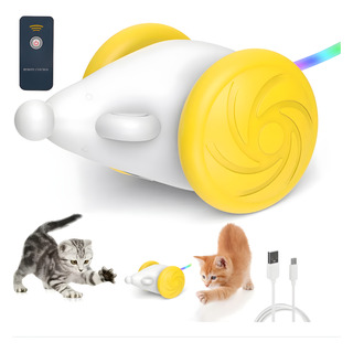 Gatos Juguete Para Recargable Ratón Loco Movimiento Con Luz Gatos Juguete Para Recargable Ratón Loco Movimiento Con Luz