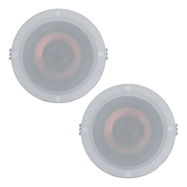 Par Bocinas Plafon Sonido Ambiental Dos Vias 5.25 Pulgadas Color Blanco