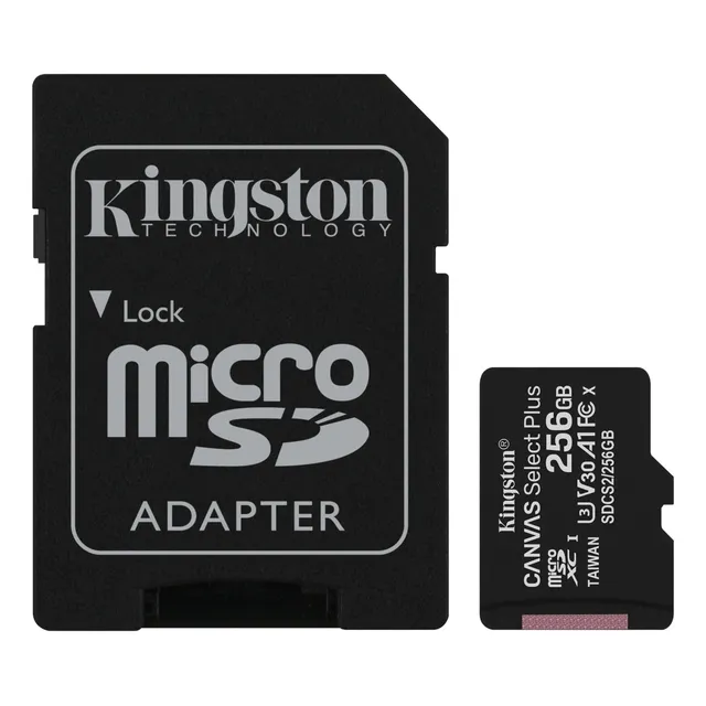 Memoria Microsd Kingston Canvas Select Plus 256gb Adaptador