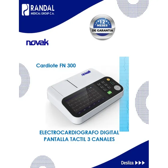 Electrocardiografo Novak Cardiote Fn 300 De 3 Y 12 Canales