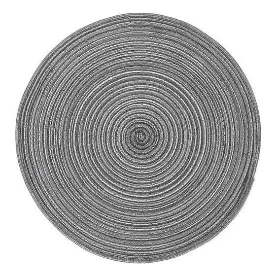 Manteles Individuales De Mesa Colores Rusticos 38cm Deco X6 Color Gris Liso