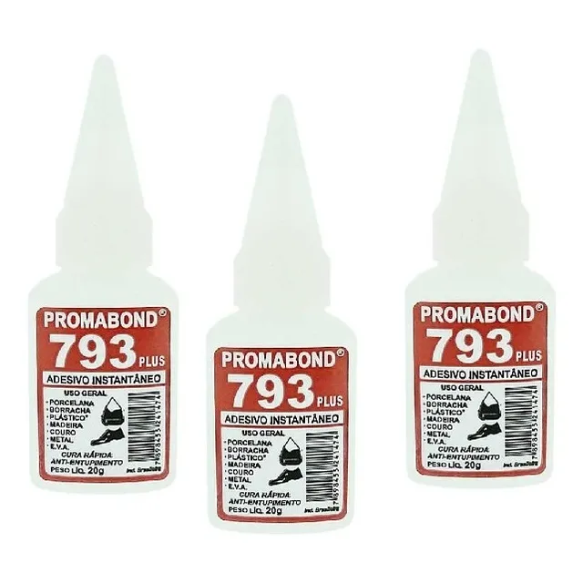 Cola Instantanea 793 20g Tênis Couro Eva - Kit Com 3 