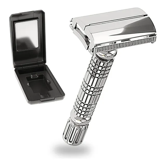 Rastrillo Sleek Acero Inox C/ Estuche Y Navajas De Afeitar