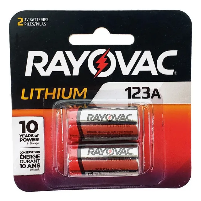 Blister X2 Pila Cr123a 3v Rayovac