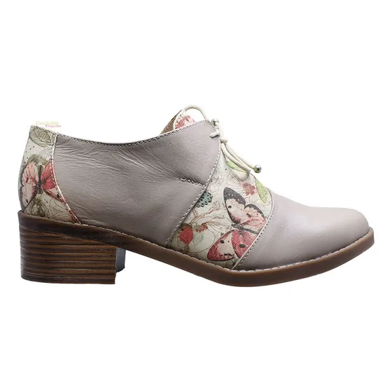 Botines Elegantes Con Cordones Y Tacón Ancho De 4 ½ 