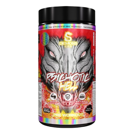 Psichotic Hell (300g - 60 Doses) Demons Lab - Pré Treino Us Sabor Frutas Vermelhas Psichotic Hell (300g - 60 Doses) Demons Lab - Pré Treino Us Sabor Frutas Vermelhas