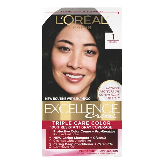 Color De Cabello L'oreal Paris Excellence Creme 1 Black 8 We