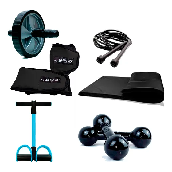 Kit Aeróbico C/ 6 Itens Treinamento Funcional Em Casa