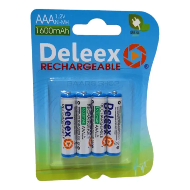 Pack Pilas Recargables Aaa 1.2v Blister X4 - Deleex 1600mah