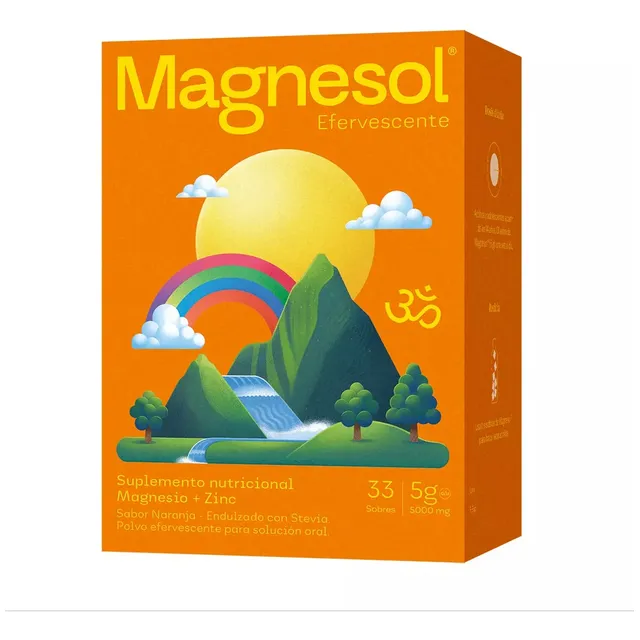 Pack 2 Cajas De Magnesol Naranja X 33 Sobres De 5 Gr Inc/env
