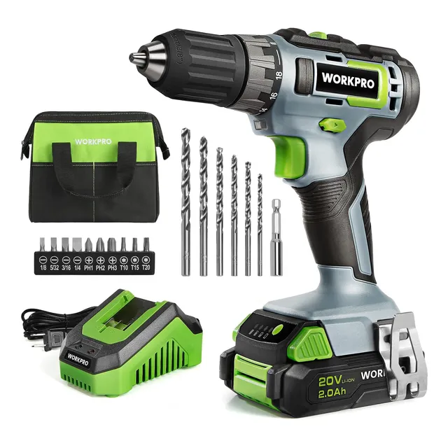 Kit De Taladro Inalámbrico 20 V Con Batería Y Cargador Rápid