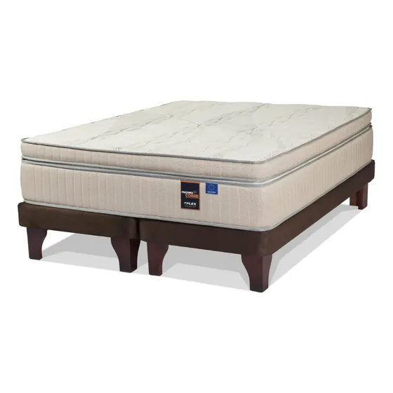 Cama Europea Chocolate Maximo Cobre Flex 2 Plazas B/d