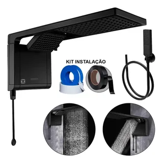 Lorenzetti Ducha E Chuveiro Acqua Duo Ultra Preto Fosco Lorenzetti