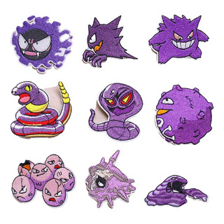 Set De 9 Parches Inspirados En Pokemon Fantasmas Gengar Set De 9 Parches Inspirados En Pokemon Fantasmas Gengar