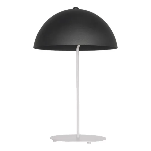 Lampara De Mesa Velador Blanco Con Negro Apto E27 5350/a Fz