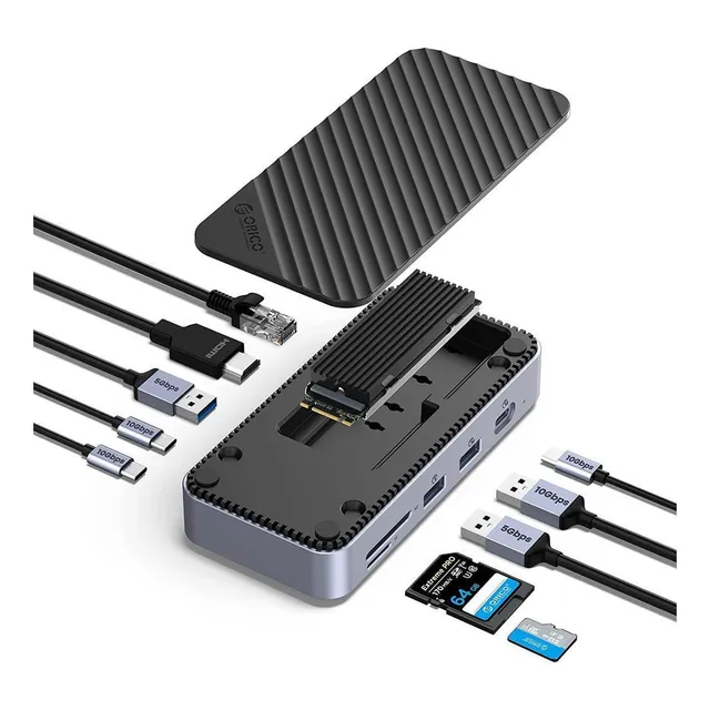 Docking Station Orico Dpm2p9 10 En 1 Ssd M2