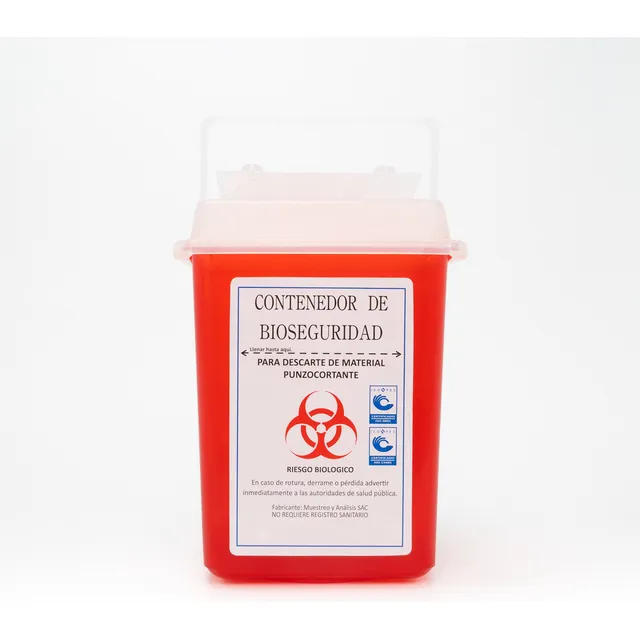 Contenedor De Bioseguridad De Plástico De 1.5 Litro
