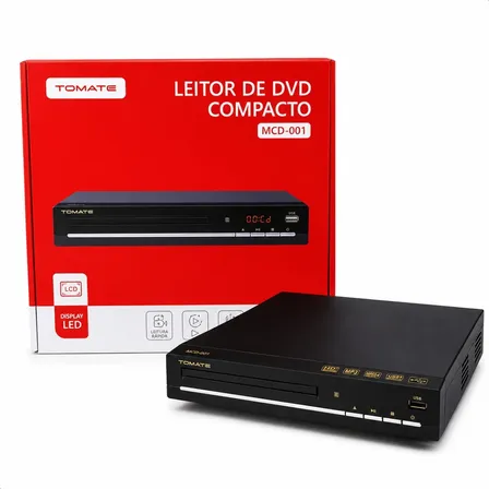 Dvd Cd Player Compacto Com Hdmi Usb Av Bivolt Com Controle Preto 127/220v