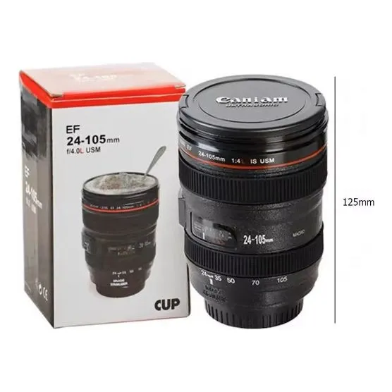 Termo En Forma De Lente De Cámara Fotográfica