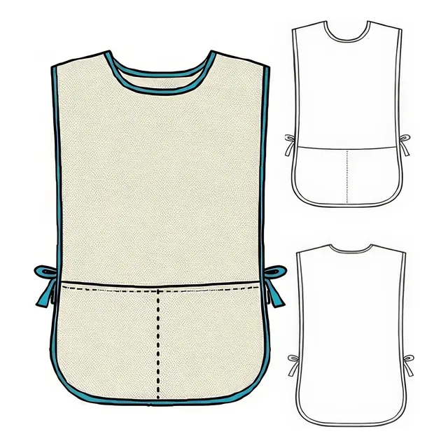 ( Moldes De Ropa)  Delantal Chinito Rt 0919