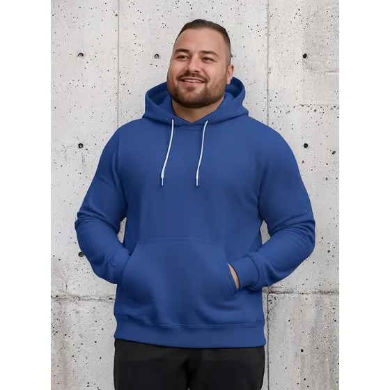 Moletom Plus Size Canguru Liso Básico Premium Várias Cores