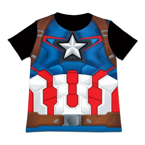 Franela Camisa Niño Capitan America Superheroe En Algodon