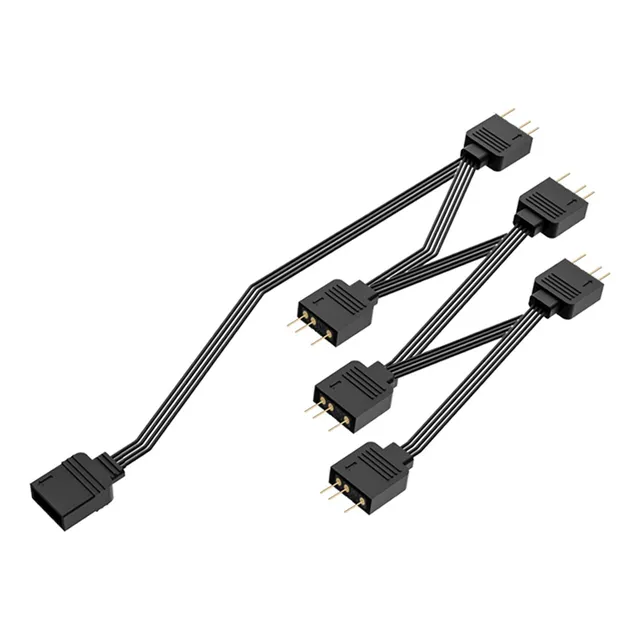 Cable Splitter Argb Digital Addressable 3pines 1 X6 Enchufes