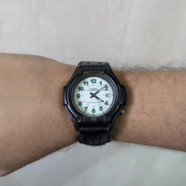 Reloj Casio Forester Ft-500 Verde Original Usado Buen Estado