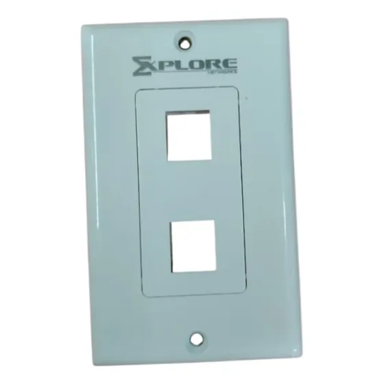 Wall Plate 2 Posiciones Coupler Rj45 Decorativa Face Plate