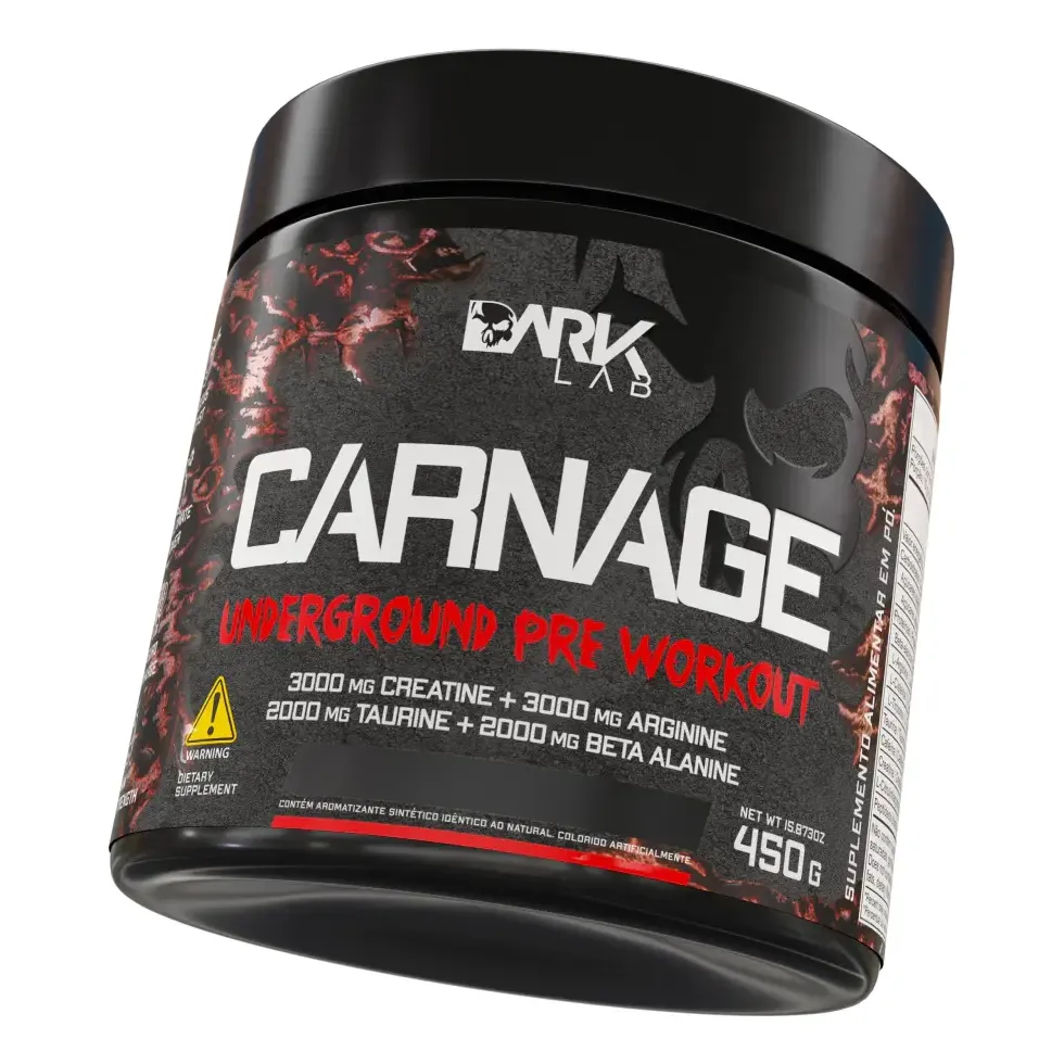 Pre Treino Carnage Uva 450g com Creatina Dark Lab