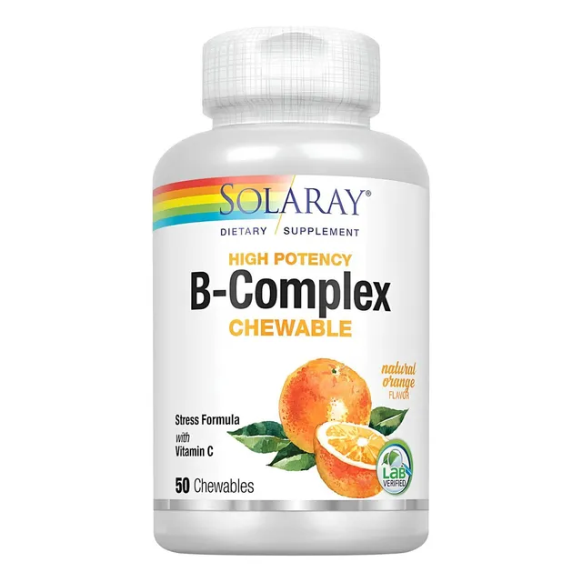 Complejo B Chewable Solaray 50 Masticables