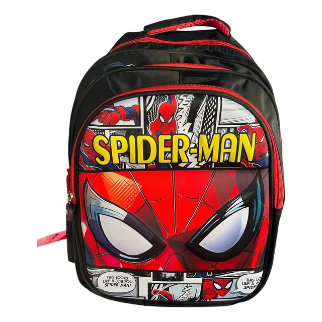 Mochila Escolar Spiderman - 40 Cm Con 3 Bolsillos - Infantil