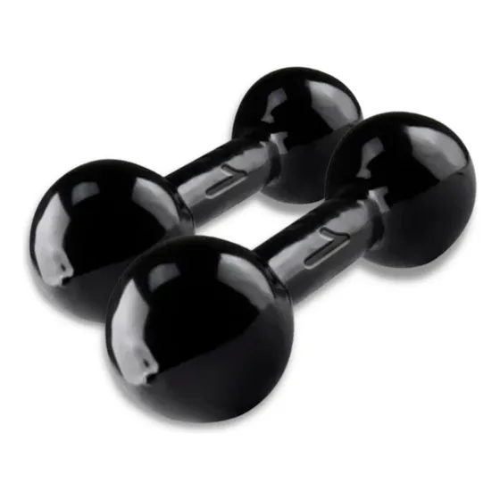 Kit Par Halter 1 Kg Bola Emborrachado - Peso Total 2kg