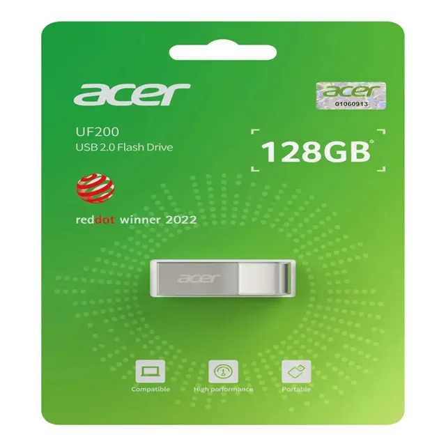 Memoria Flash Usb Acer De 128 Gb Metalica Uf200