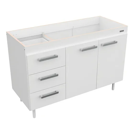 Bajo Mesada S/ Bacha Cocina Mosconi Exp.1,20m Blanco