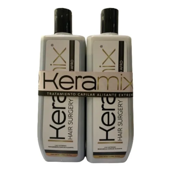 Cirugia  Capilar Liso Extremo Cabello Afro Keramix De Litro