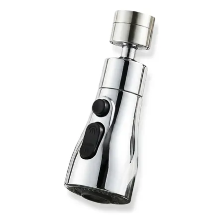 Bico Arejador Torneira Extensor Giratório 360 ° Pia Cozinha Prateado Inox