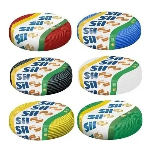 Fio 2,5mm Sil Cabo Flexível Com 50m Metros Cores Diversas Cor da cobertura Branco