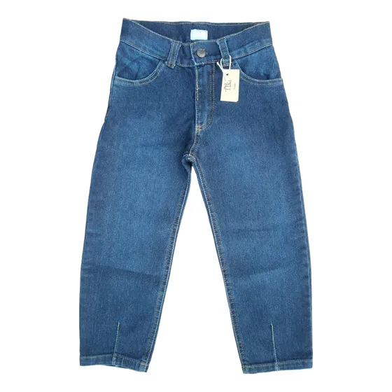 Pantalón Jeans Mom Tiki Niña Infantil  Azul Talles 2 Al 16