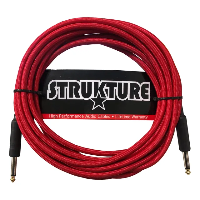 Cable Strukture Sc186rd Para Instrumento Rojo 5.7 Metros Msi