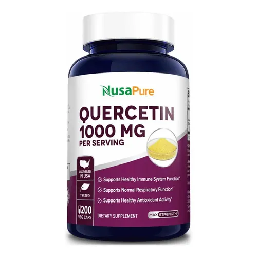 Quercetina 1000mg (200 Cápsulas Veganas) Nusapure Sabor Sin Sabor