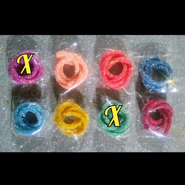 Neopreno Glitter Manguera Hueca Bisuteria 