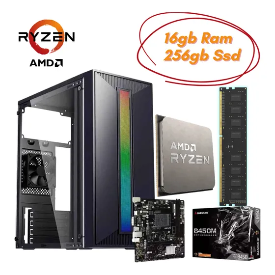 Pc Gaming Ryzen 3 2200g 16gb Ram 256gb Ssd