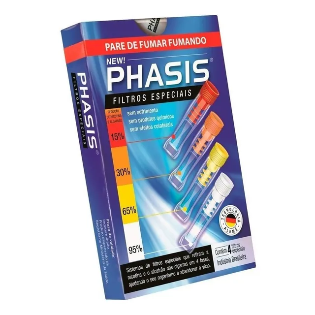 Filtro Phasis Pare De Fumar Kit 4 Piteiras Original