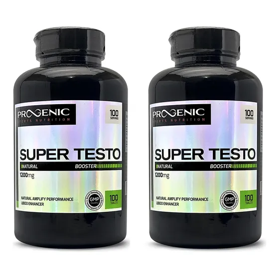 2x Super Testo 1200mg 100 Tab Long Jack Progenic - Importado